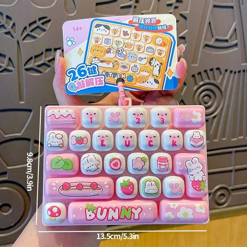 Party Favor Bag - 26-Grid Anti-Stress Keyboard Keycap Clicker dengan