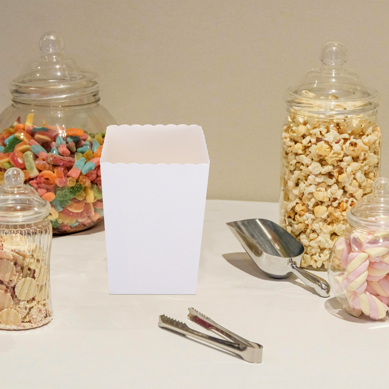 Event Party Box - 50Pcs Kotak Popcorn Sekali Pakai untuk