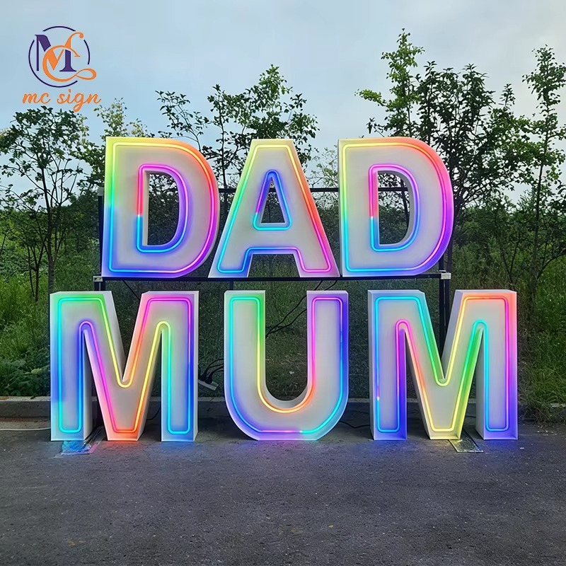 Event Party Supply Rental - Papan Tanda LED Berdiri Sendiri 4ft