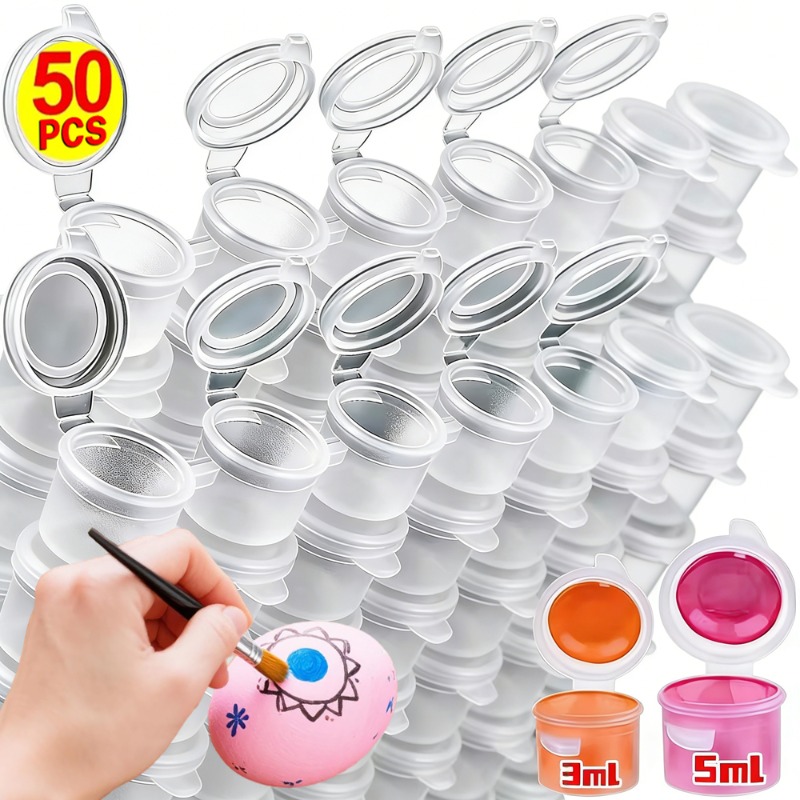 Plastic Cup 50Pcs - 10/30/50 Buah Pot Cat Kosong Cangkir