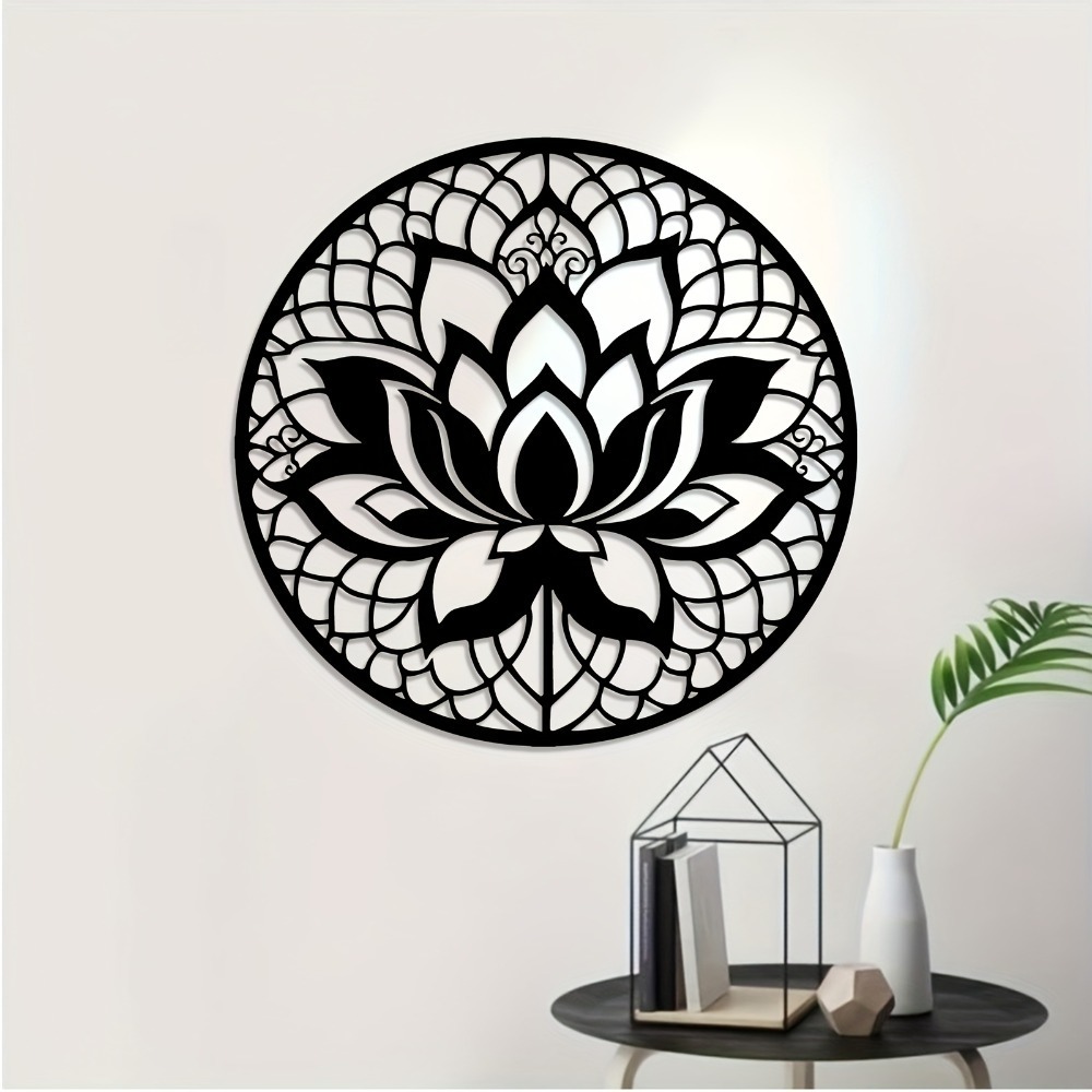Flower Wall Panel - Lumiho Seni Dinding Logam Bunga Teratai