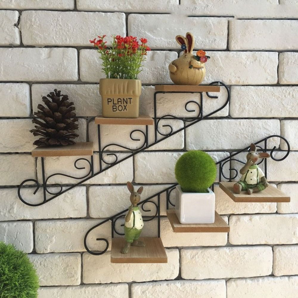 Flower Wall Panel - Rak Pajangan Dinding Seni Besi Bentuk