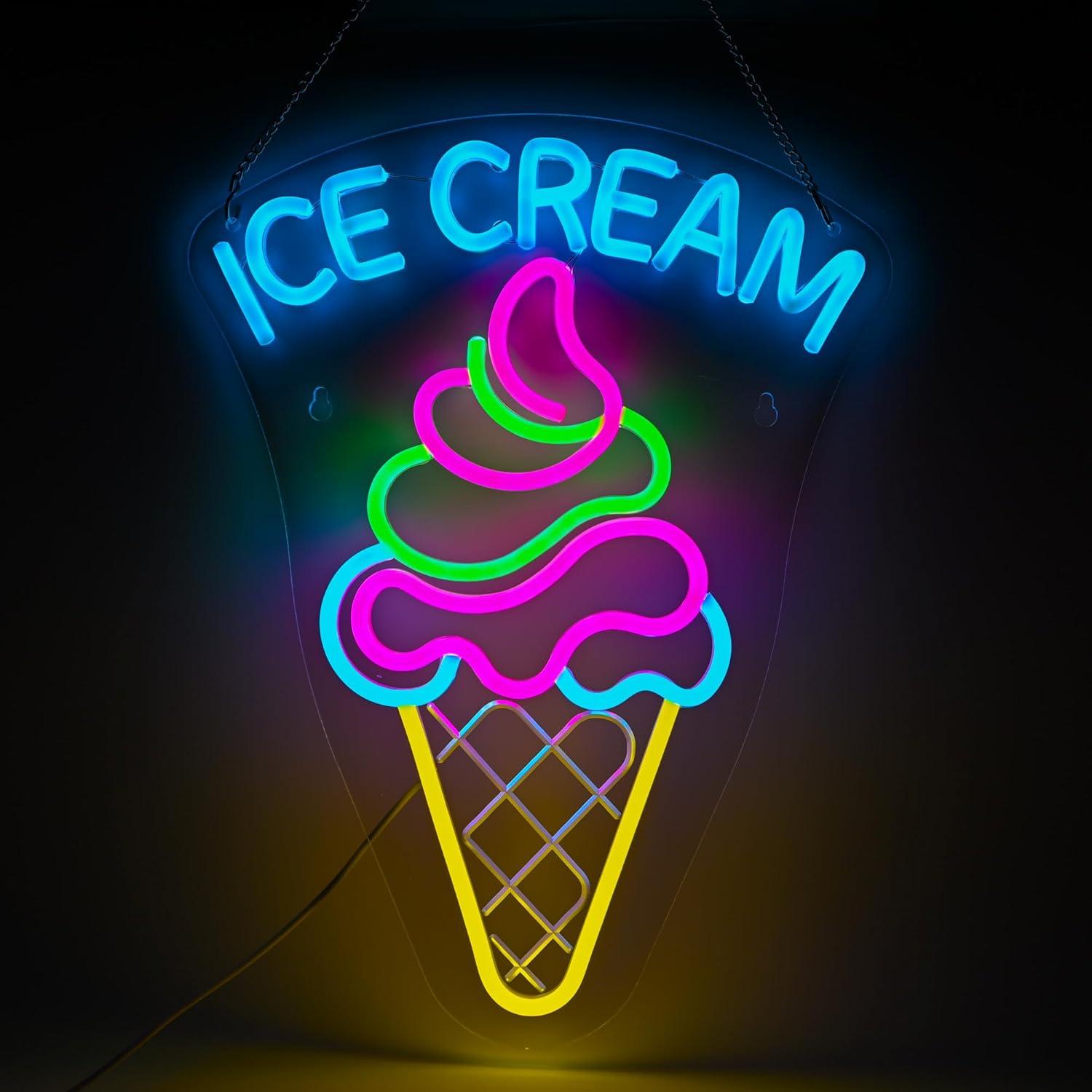 Neon Sign Party - Lampu Neon Es Krim LED yang