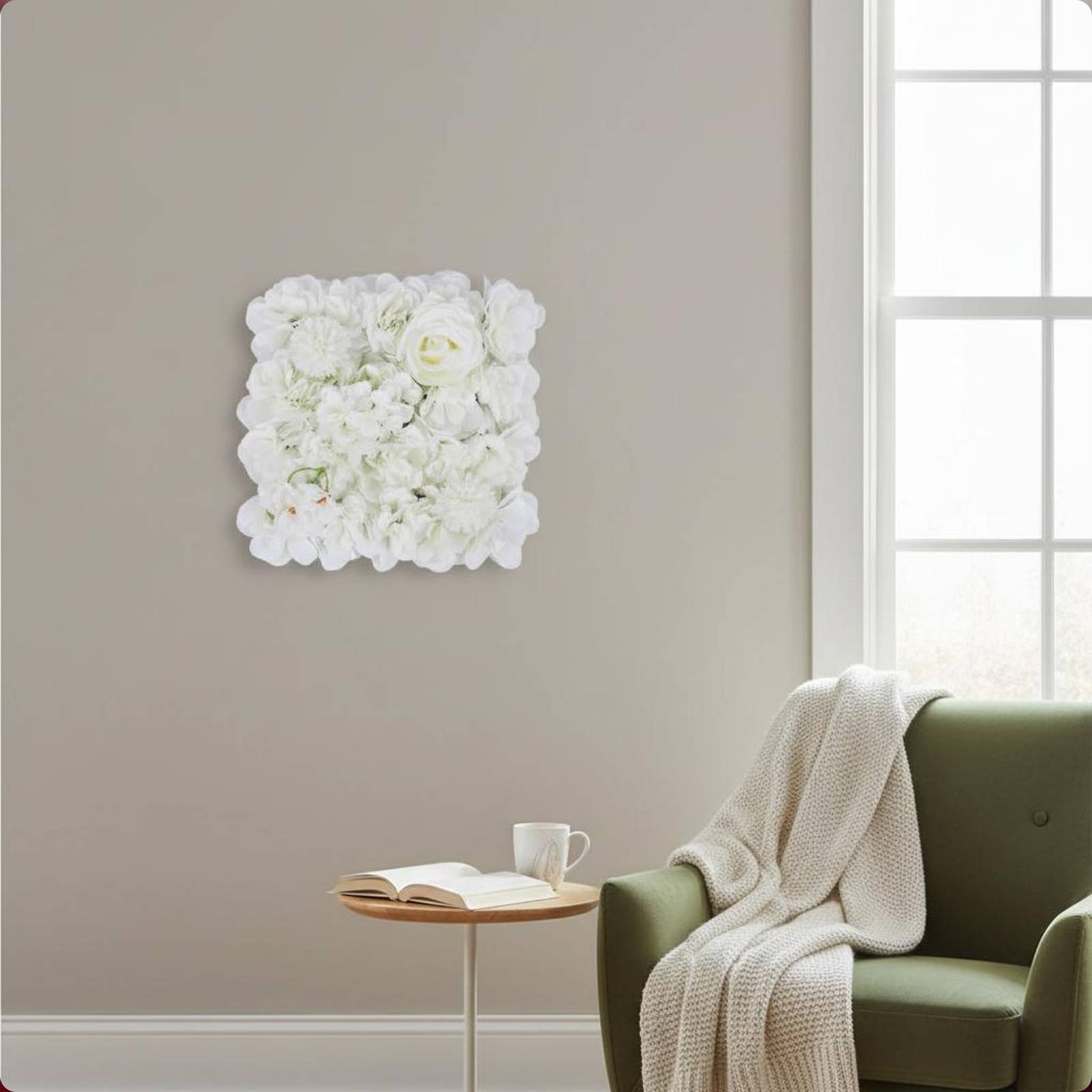 Flower Wall Panel - Panel Dinding Bunga Buatan Mudah Dipasang,