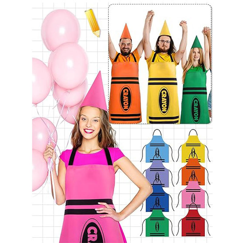 Party Hat Cone - Set Gnome Bertema Krayon Warna-warni -