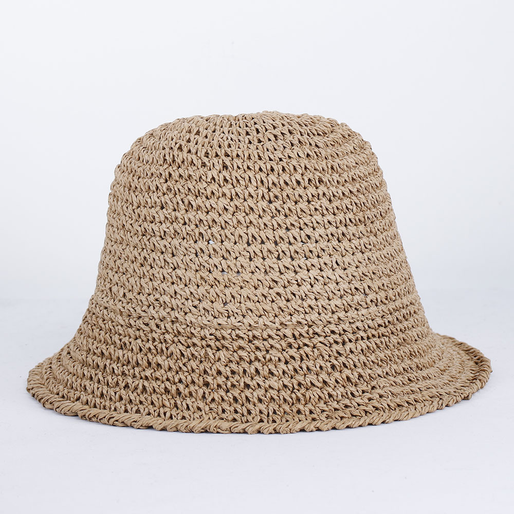 Paper Straw Color - Topi matahari wanita, topi pantai jerami