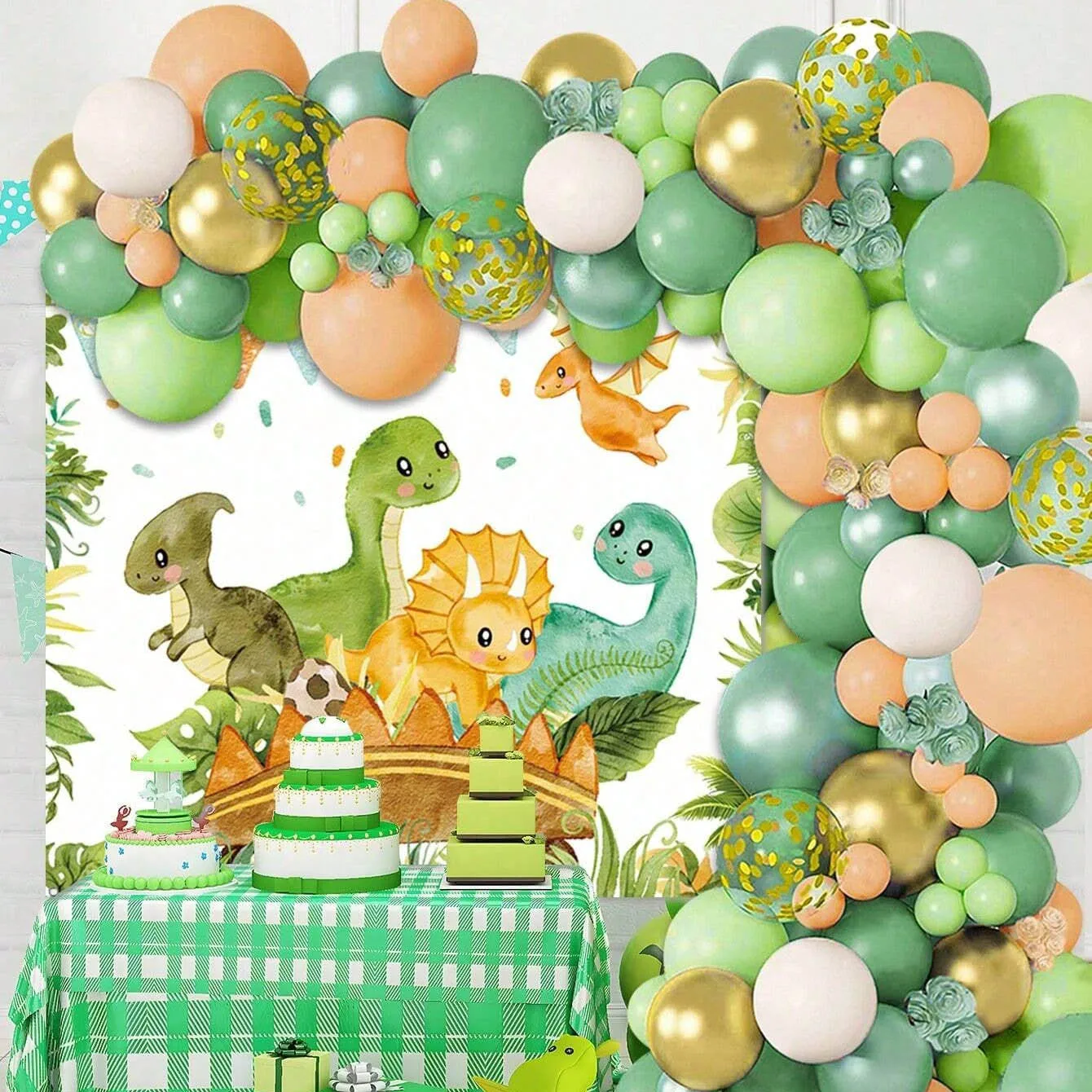 Balloon Arch Kit - Set Balon Dinosaurus untuk Dekorasi Ulang