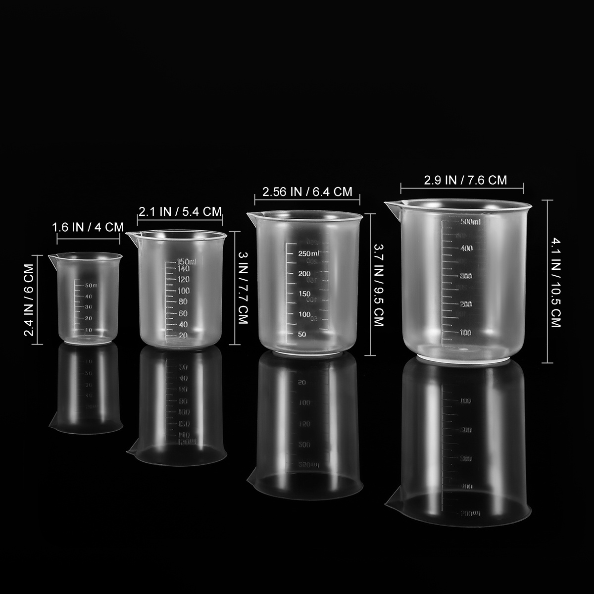 Plastic Cup 50Pcs - 4 Buah 50Ml 150Ml 250Ml 500Ml