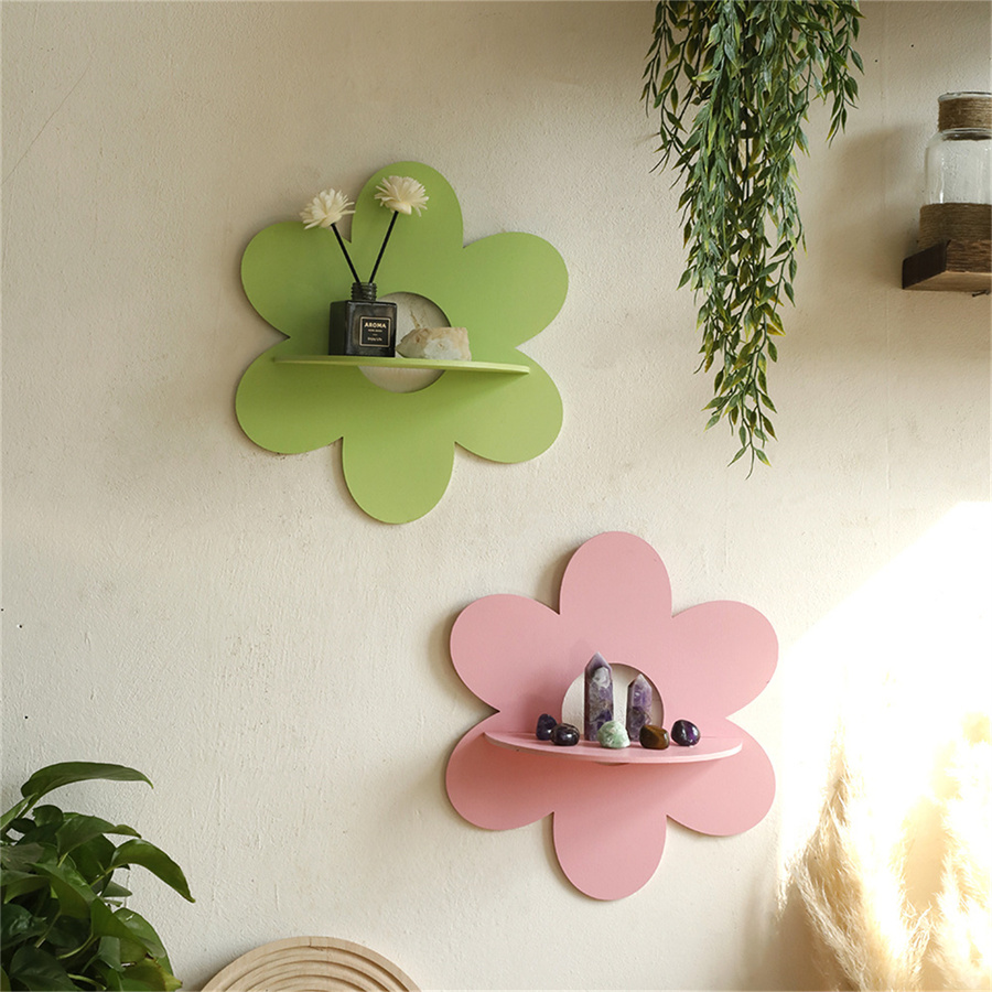 Flower Wall Panel - Rak dinding bunga kristal, tampilan Boho