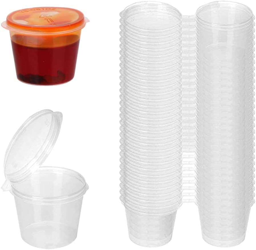 Plastic Cup 50Pcs - Cup Saus Plastik Transparan Sekali Pakai