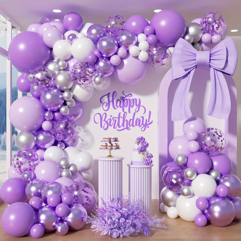 Balloon Arch Kit - Set Dekorasi Lengkungan Balon Ungu dan