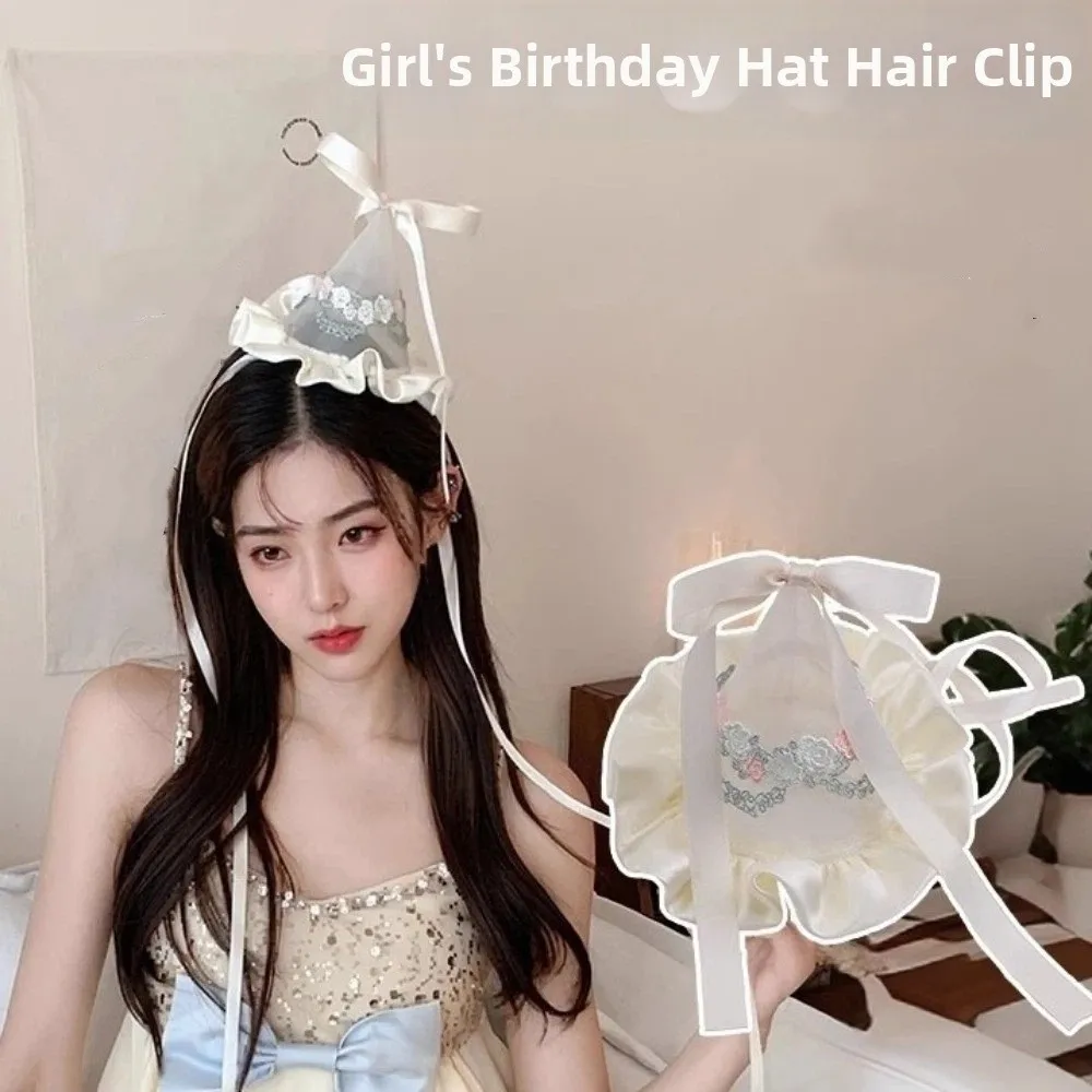 Party Hat Cone - Jepit Rambut Topi Ulang Tahun Model