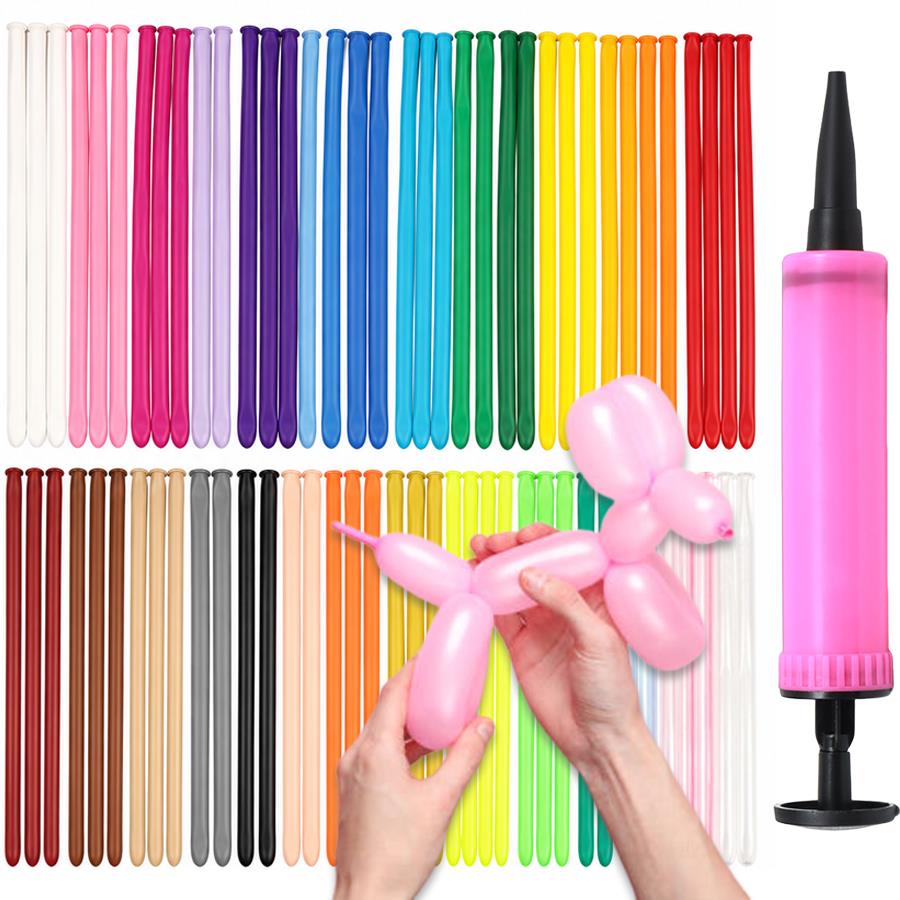 Balloon Pump Hand - 101/201 Buah Balon Strip Panjang dengan