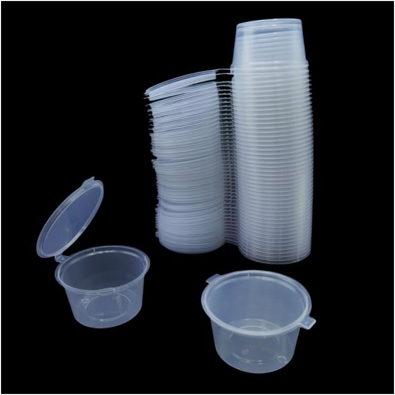 Plastic Cup 50Pcs - Cangkir Saus Plastik Transparan Sekali Pakai