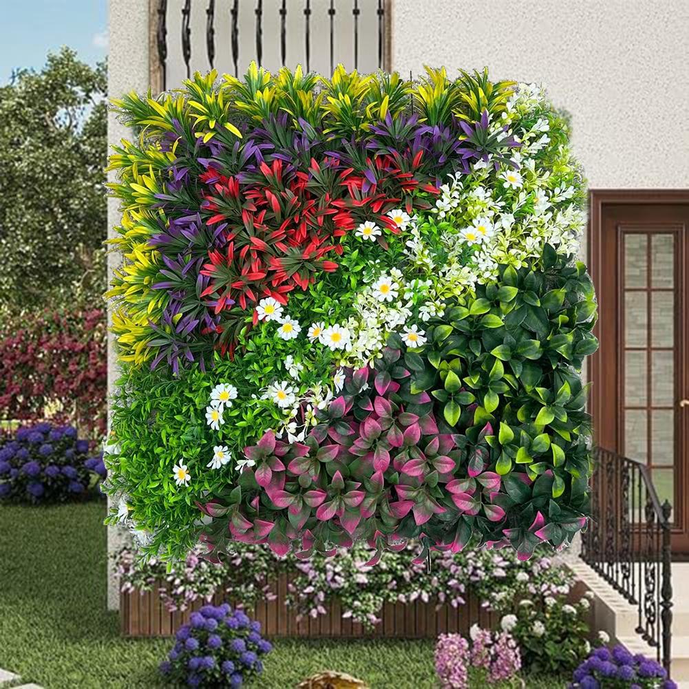 Flower Wall Panel - Panel Dinding Tanaman Buatan Hijau 50*50CM,