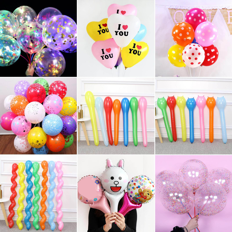 50/100 Pcs Balon Kartun Tanpa  - Balloon Pump Hand ulasan dan harga