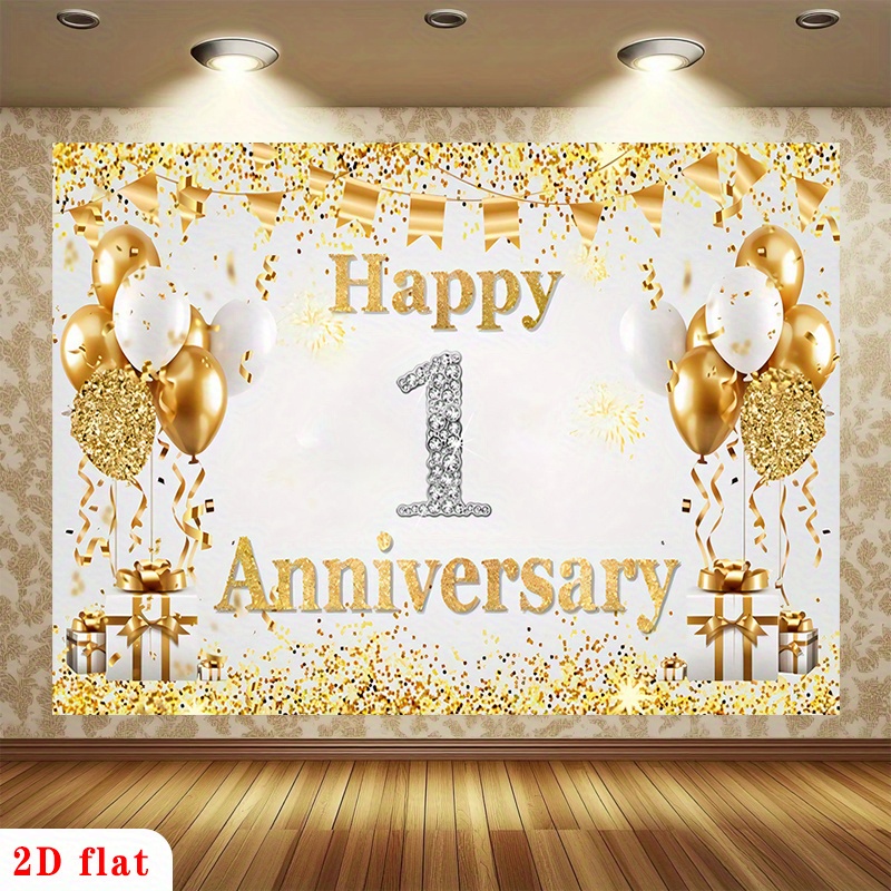 Spanduk Balon 2D Datar Emas Pu - Party Banner Gold ulasan dan harga