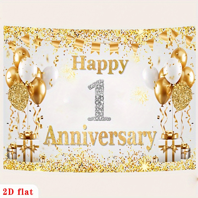 Spanduk Balon 2D Datar Emas Pu - Party Banner Gold ulasan dan harga