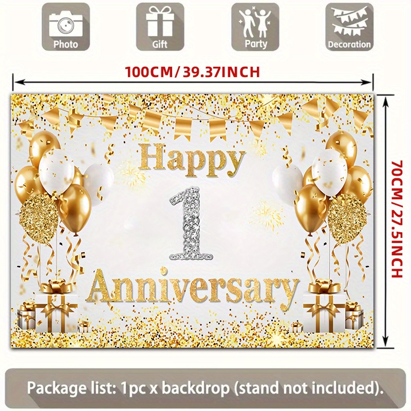 Spanduk Balon 2D Datar Emas Pu - Party Banner Gold ulasan dan harga
