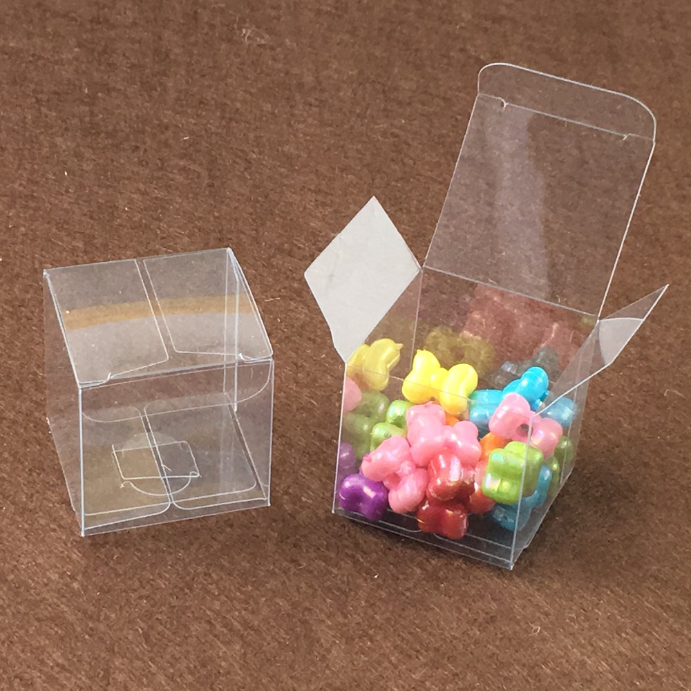 50 pcs 9*9*9 cm jelas plastik  - Event Party Box ulasan dan harga