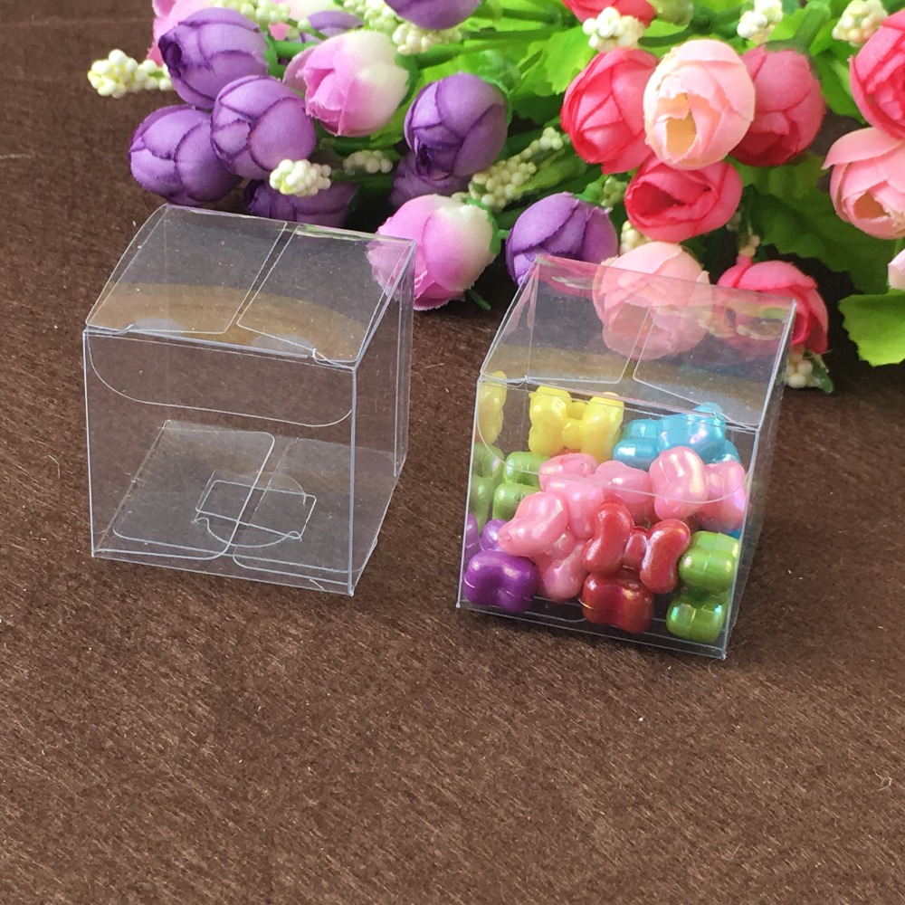 50 pcs 9*9*9 cm jelas plastik  - Event Party Box ulasan dan harga