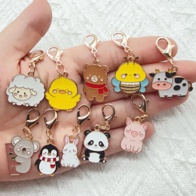 10 buah gantungan kunci hewan  - Party Favor Bag ulasan dan harga
