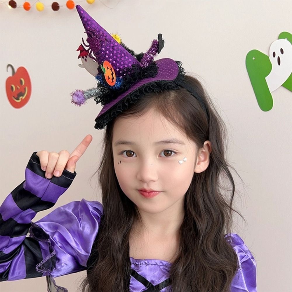 Topi Penyihir Halloween Motif  - Party Hat Cone ulasan dan harga