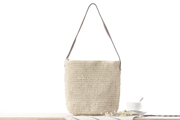 Tas Pantai Anyaman Jerami Warn - Paper Straw Color ulasan dan harga