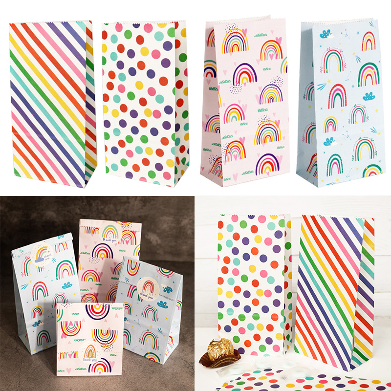 Tas kertas kecil pelangi dicet - Event Party Box ulasan dan harga