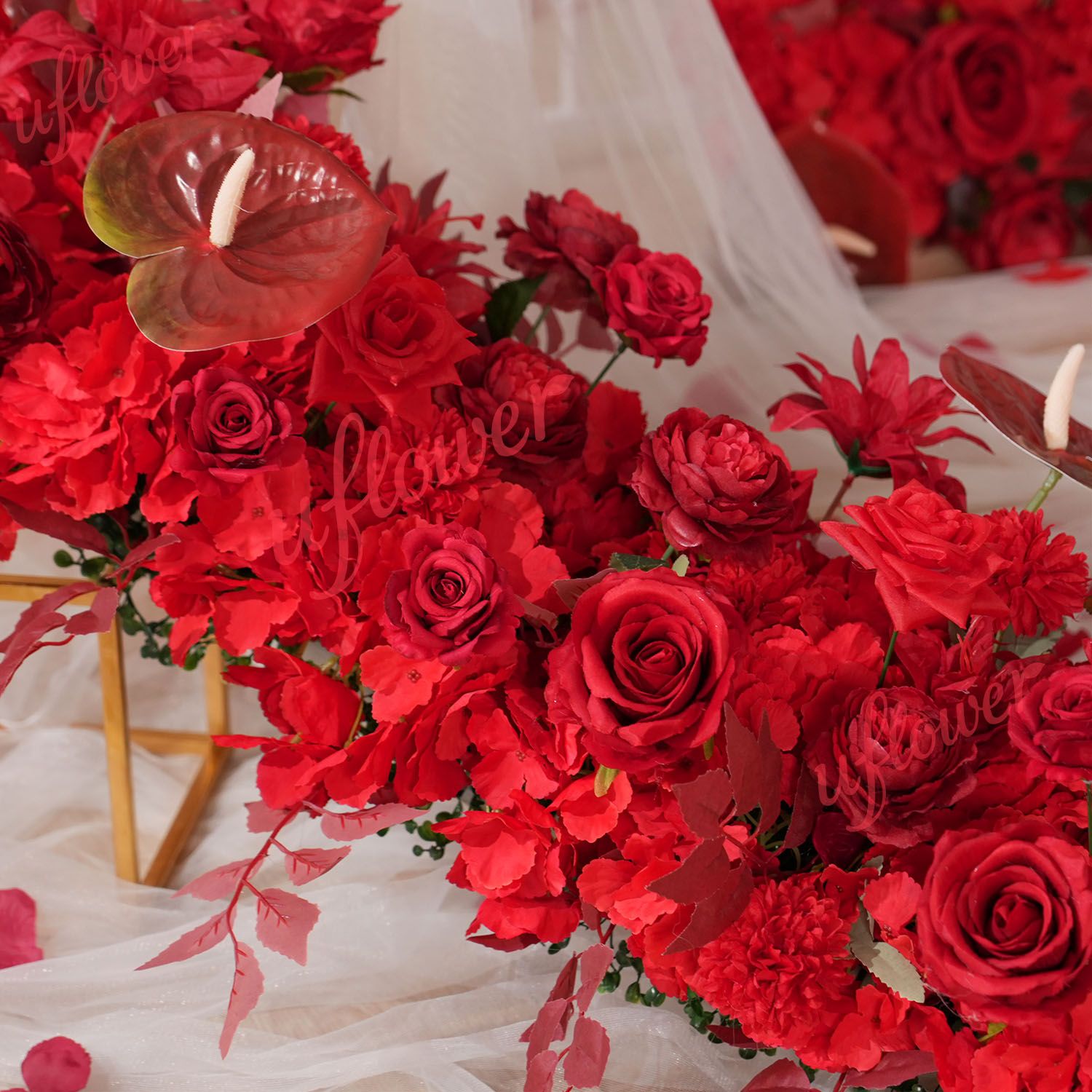 Dekorasi Lengkung Pernikahan U - Flower Wall Panel ulasan dan harga