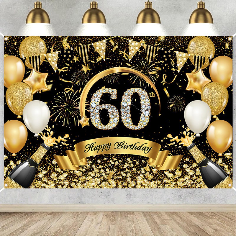 Spanduk Selamat Ulang Tahun Ke - Party Banner Gold ulasan dan harga