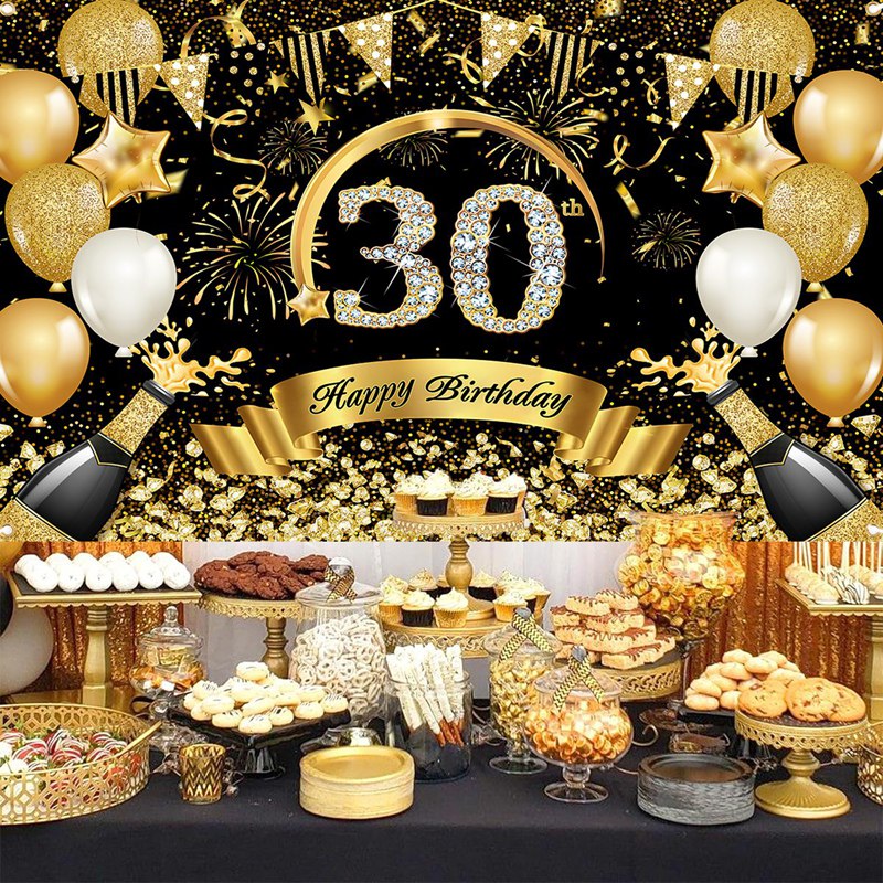 Spanduk Selamat Ulang Tahun Ke - Party Banner Gold ulasan dan harga