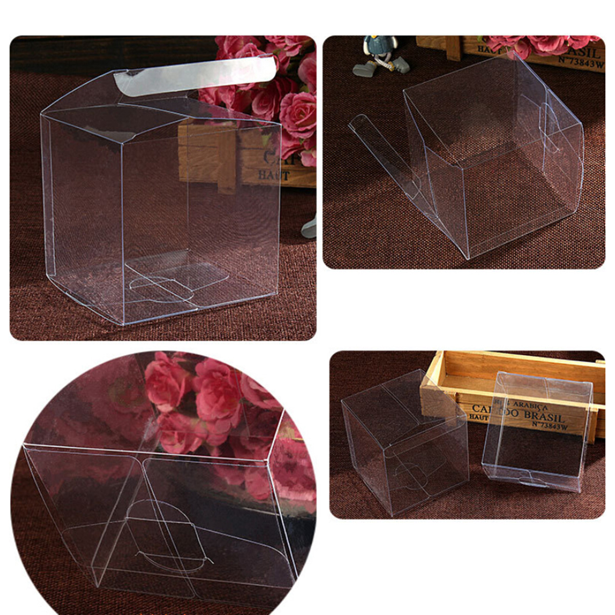 50 buah kotak plastik PVC beni - Event Party Box ulasan dan harga