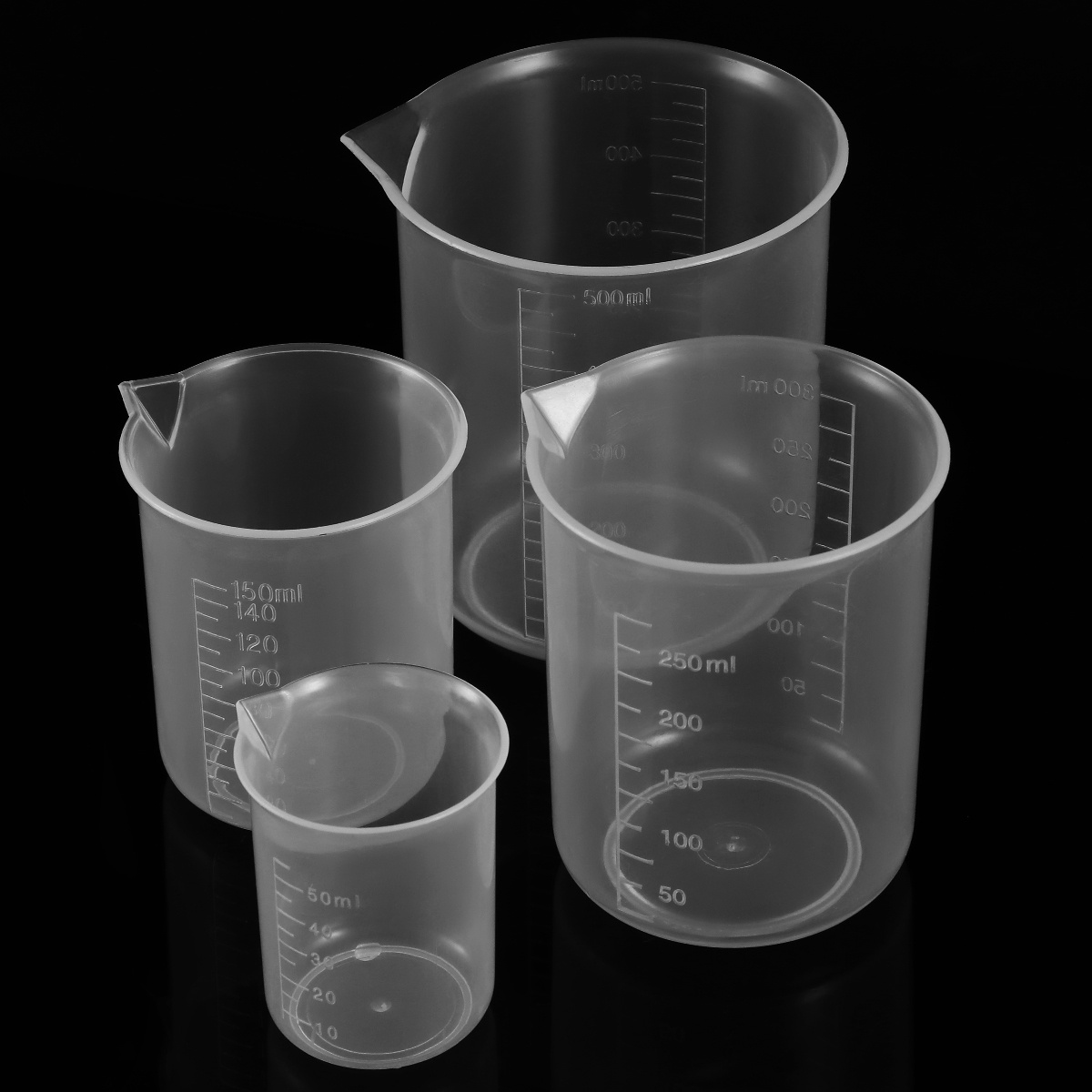 4 Buah 50Ml 150Ml 250Ml 500Ml  - Plastic Cup 50Pcs ulasan dan harga