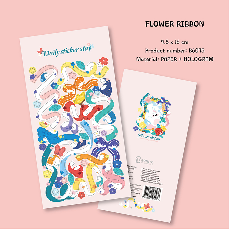 Bonito B6075 Stiker Pita Bunga - Papercraft Supply Ribbon ulasan dan harga