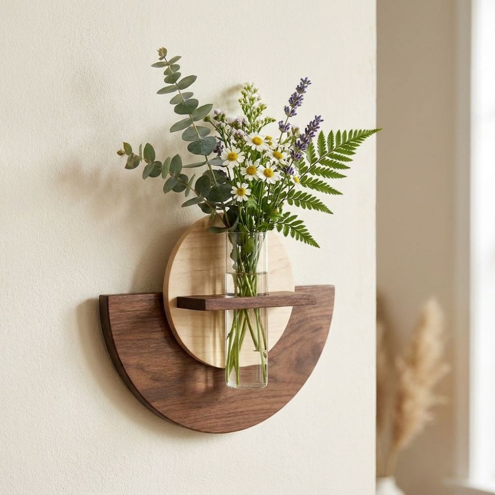 Rak Bunga Dinding Kayu Oval He - Flower Wall Panel ulasan dan harga