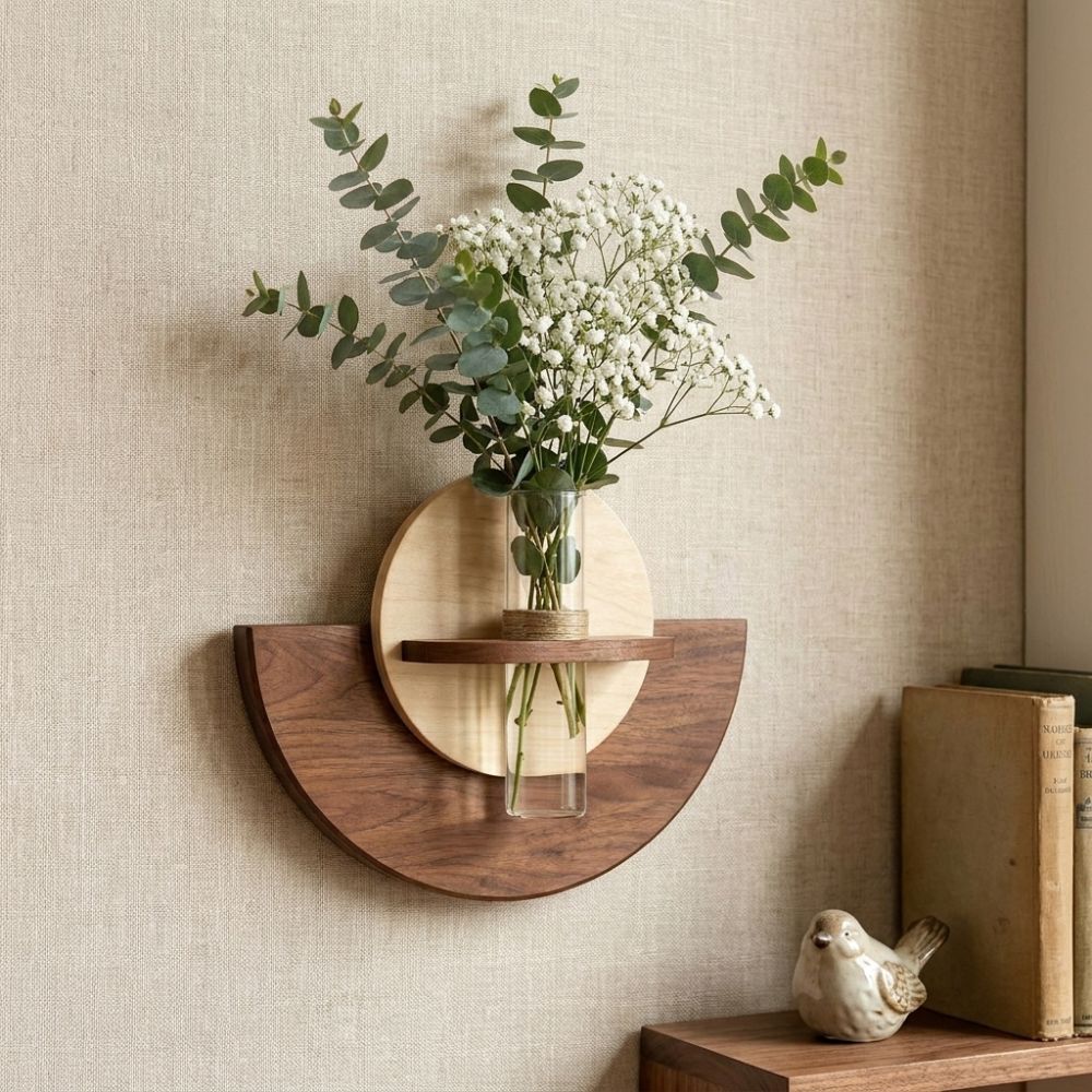 Rak Bunga Dinding Kayu Oval He - Flower Wall Panel ulasan dan harga