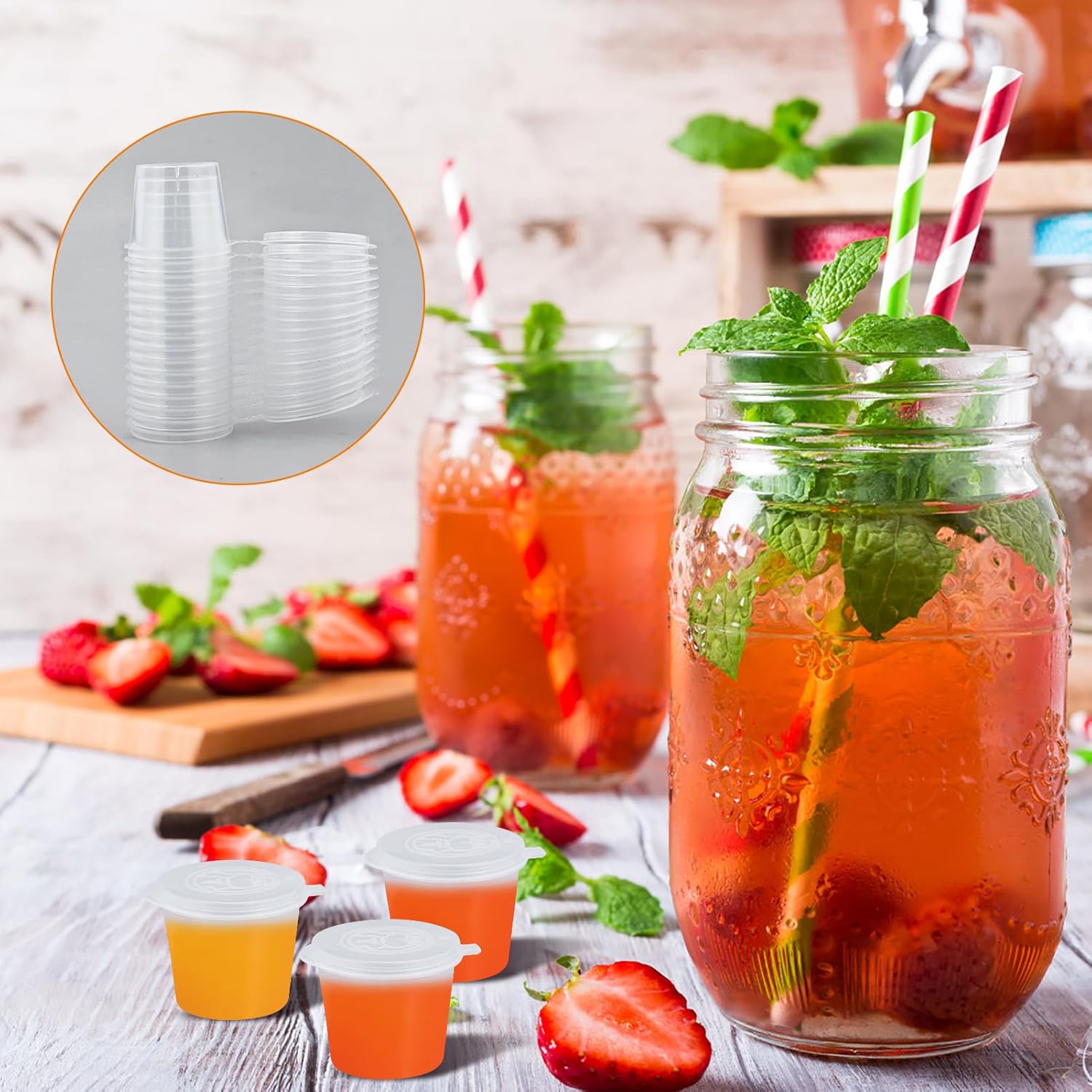 Cup Saus Plastik Transparan Se - Plastic Cup 50Pcs ulasan dan harga