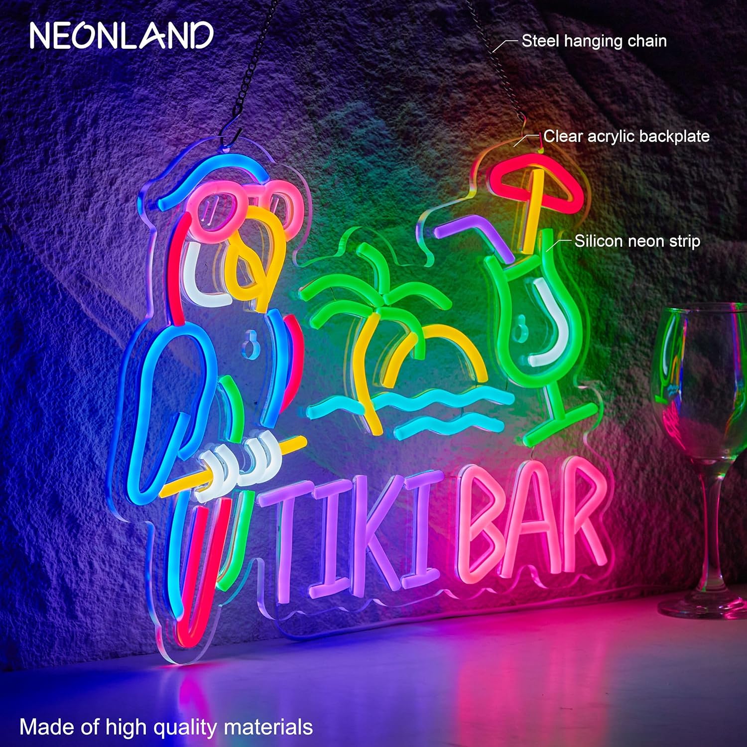 Lampu Neon LED USB Bentuk Buru - Neon Sign Party ulasan dan harga