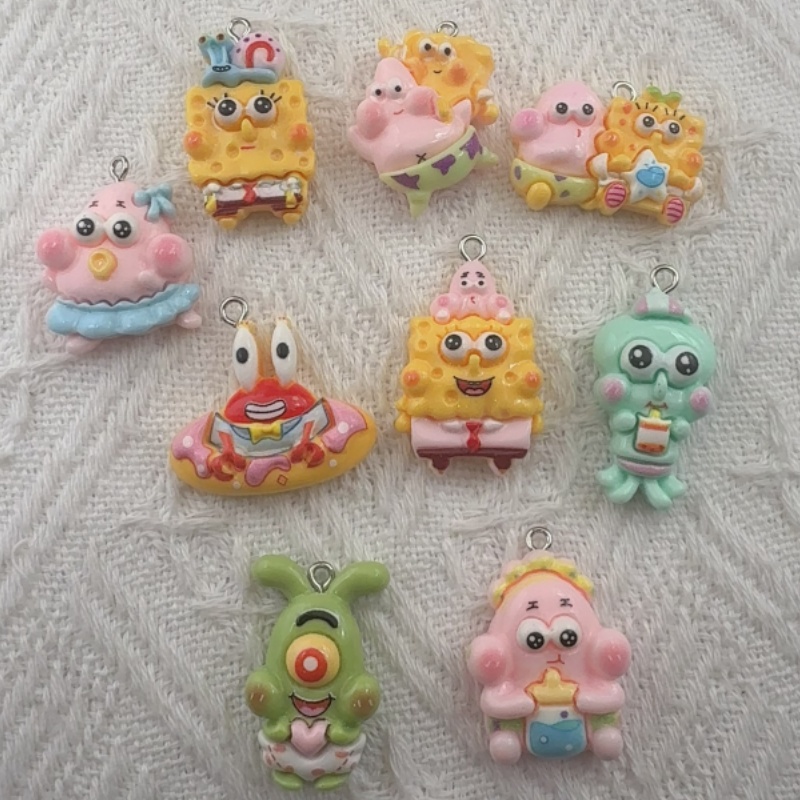 10 buah liontin resin kartun,  - Event Party ulasan dan harga