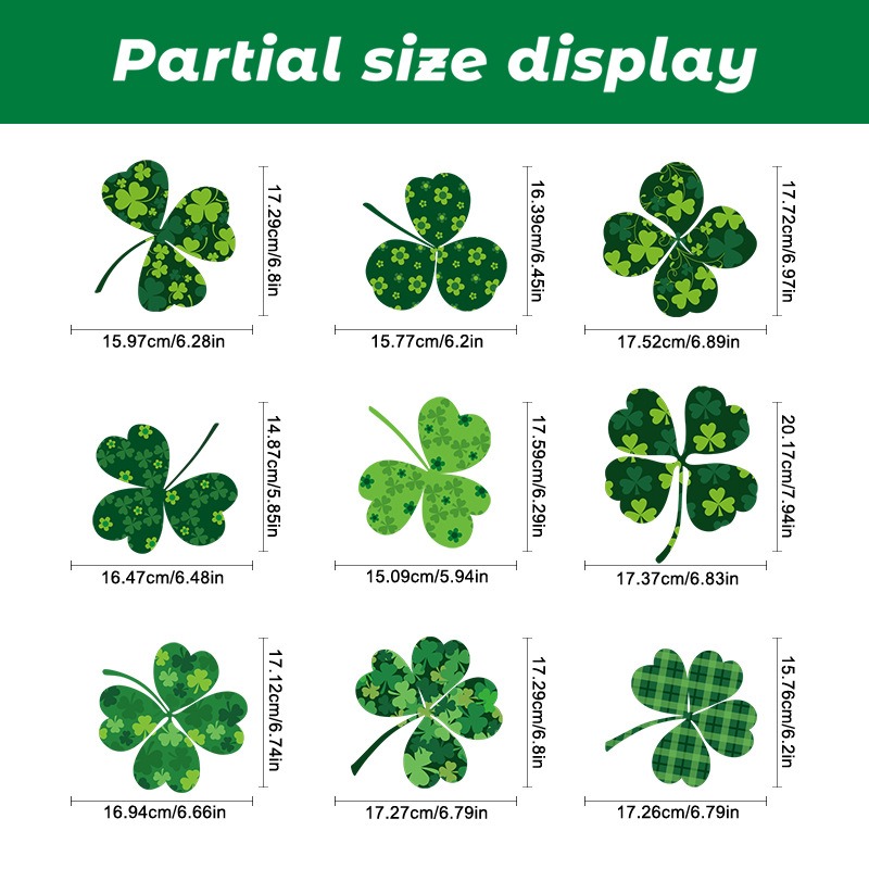 Stiker Daun Semanggi Hari St.  - Party Event Supply Store ulasan dan harga