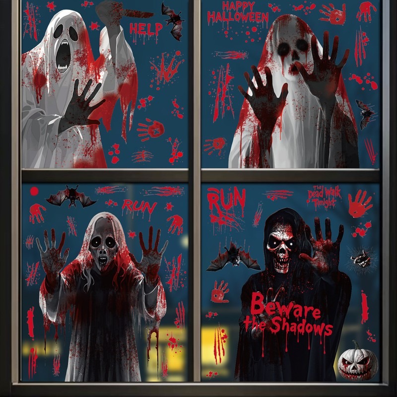 Stiker Jendela Halloween Bentu - Party Event Supply Store ulasan dan harga